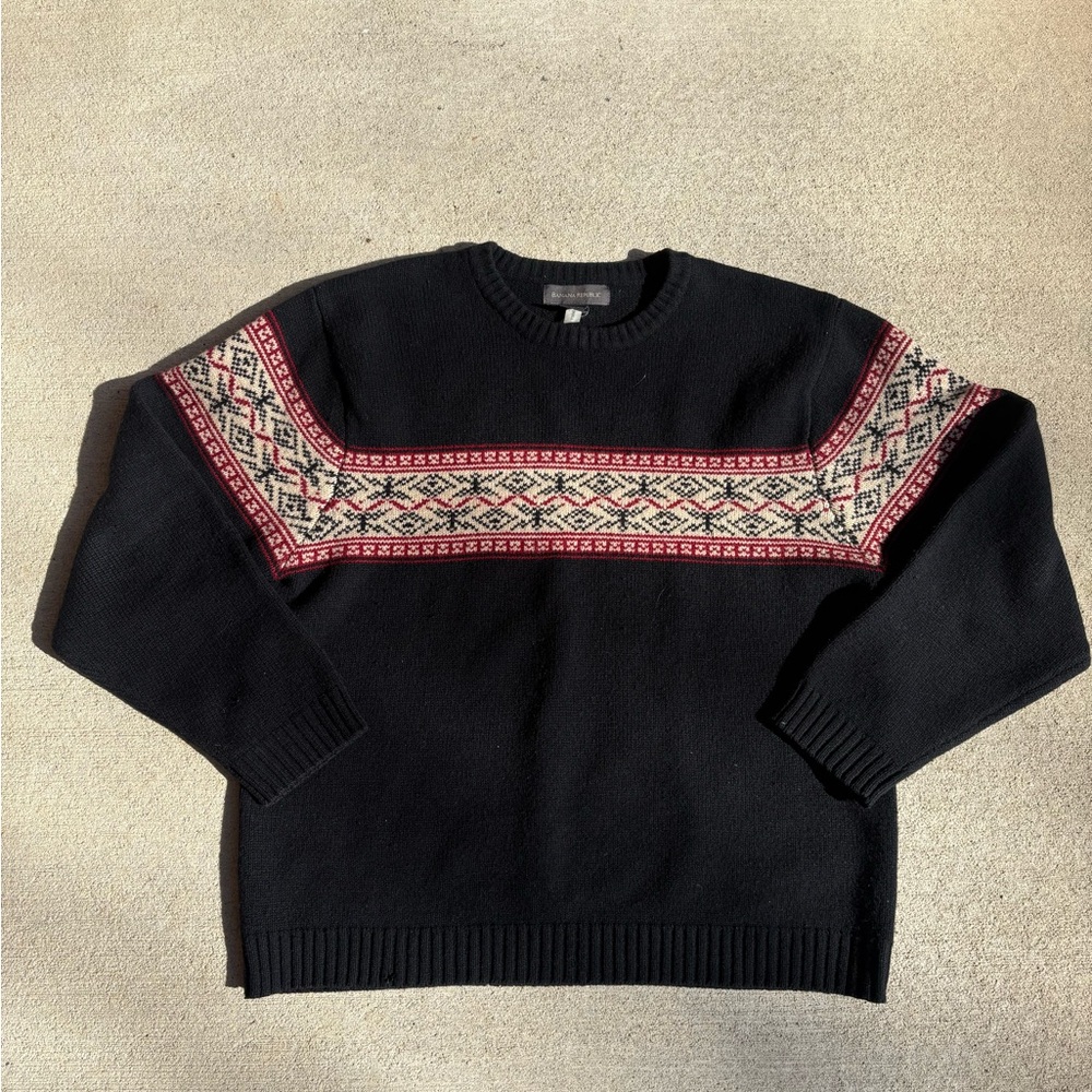 Vintage BANANA REPUBLIC 100% lambs wool sweater SIZE XL